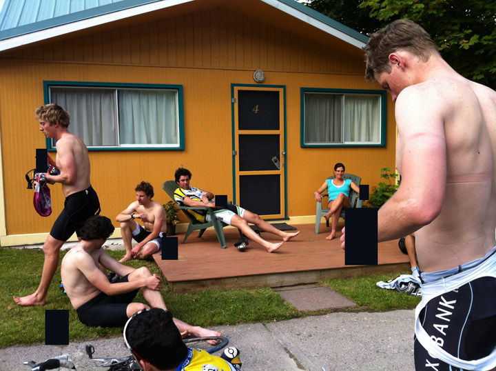 Post-216km chill out