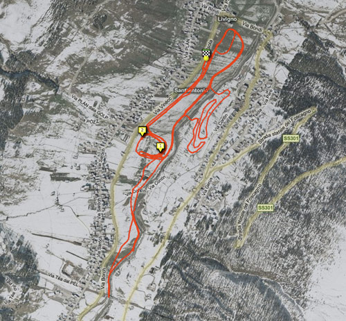 A brutal image of one of my skis in Lavigno. Sadly this is the only image of the town I have.
